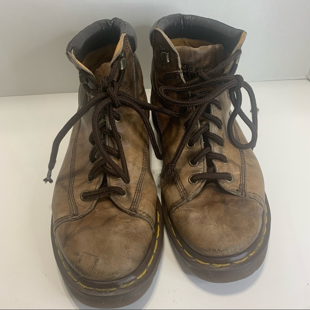 Dr Martens Vintage Made In England Brown Ankle Boots US W 10